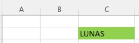 Sel C bertuliskan LUNAS berlatar hijau